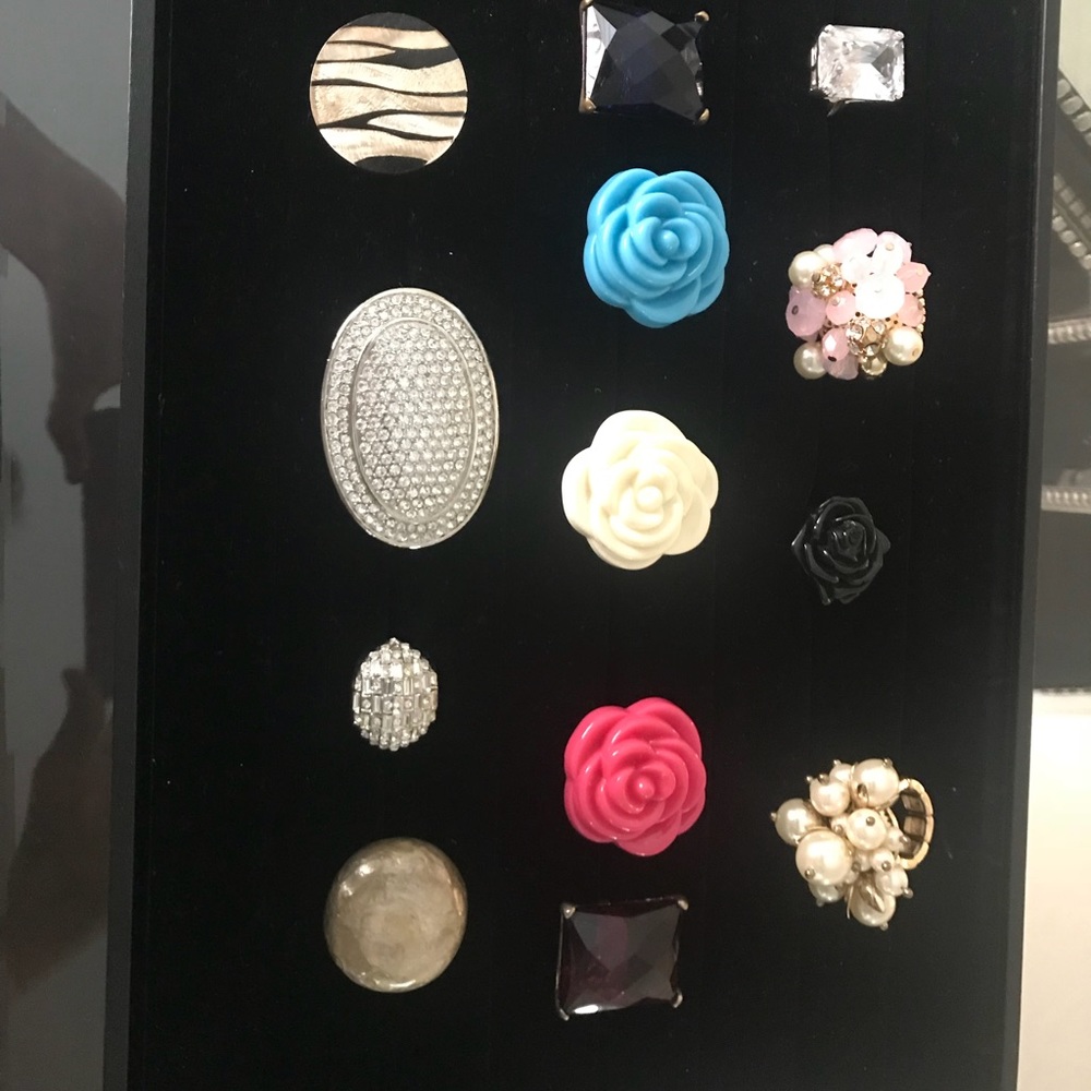 Rings size 6 & Rhinestone Buckle